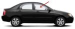 Passenger Right Side Front Door Window Door Glass Compatible with Kia Spectra 2005-2009 All Models / 2004 4 Door Sedan 2.0L ENG Models - Image 2