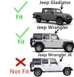 Privacy Passenger Right Side Rear Door Window Door Glass Compatible with Jeep Wrangler 2018-2022 / Gladiator 2020-2023 4 Door Models - Image 4