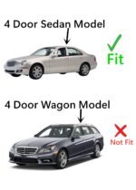 Tempered Driver Left Side Rear Door Window Door Glass Compatible with Mercedes Benz E320 E350 E500 E55AMG E550 E63AMG 4 Door Sedan 2003-2009 Models - Image 2