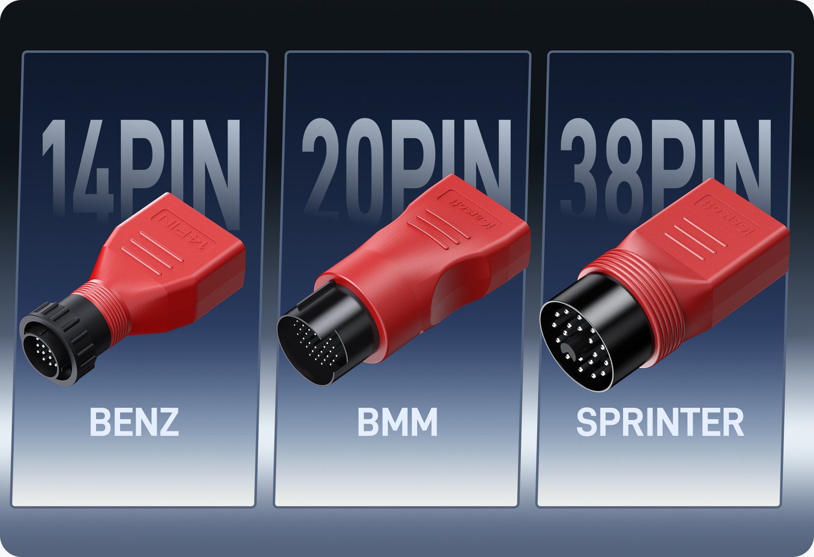 OBD1 vehicle connectors graphic