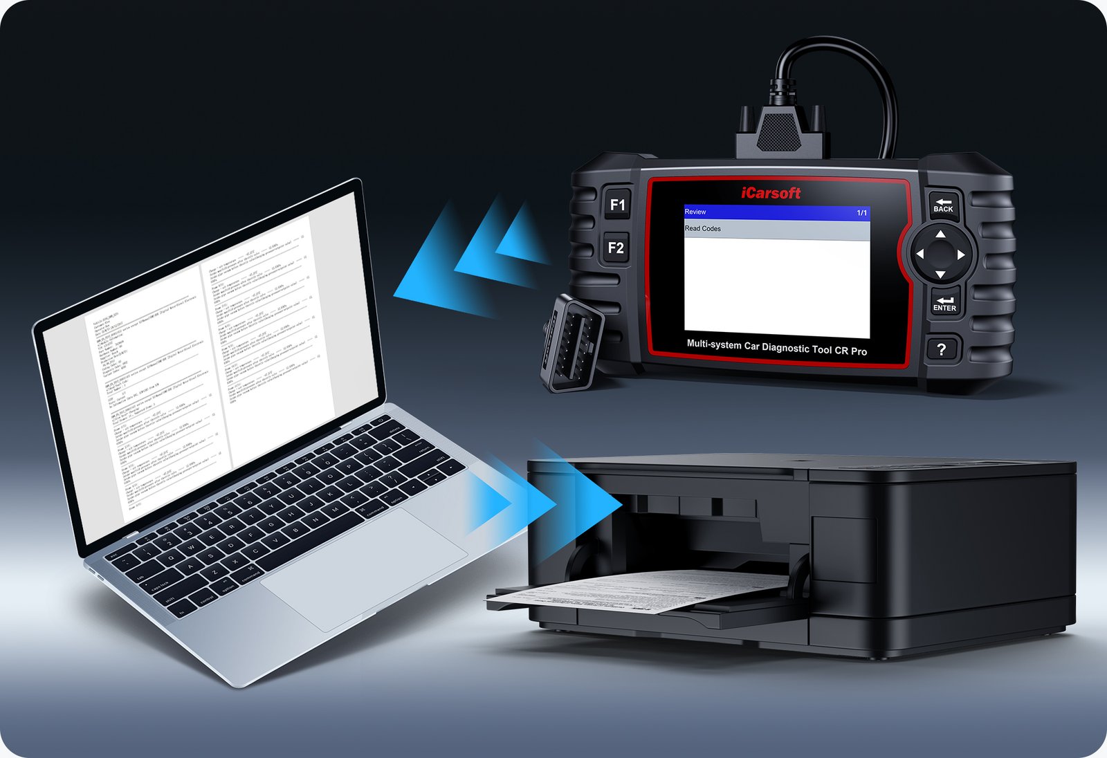 History and Report printing screen