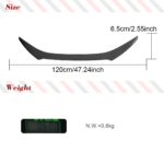 Lexus RC F Carbon Fiber Rear Spoiler (2015–2018) – Gloss Twill Weave Trunk Wing - Image 6