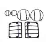 6pcs Black Light Guard Rear Tail Lamp Covers Kit Jeep Wrangler JK 2007-2017