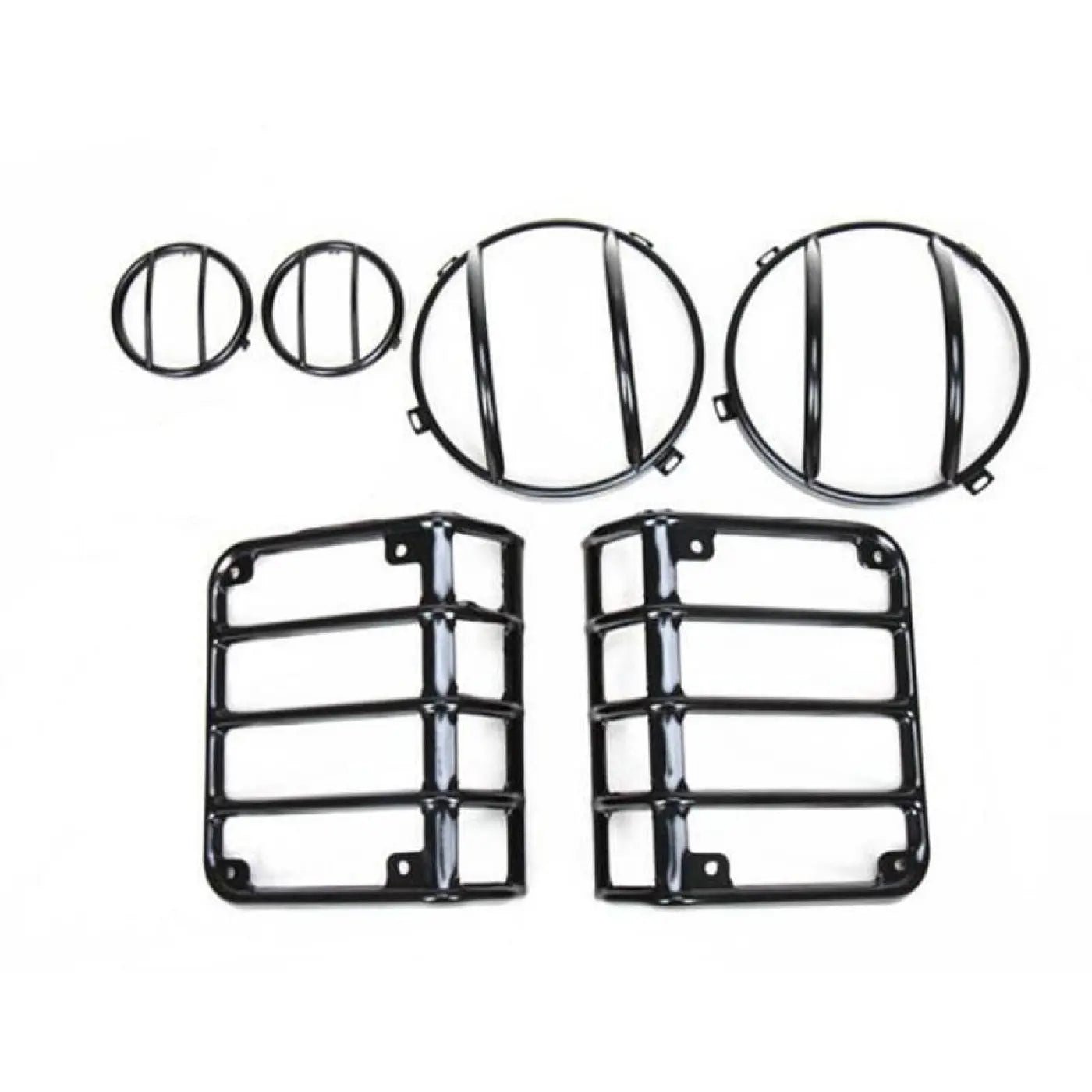 6pcs-black-light-guard-rear-tail-lamp-covers-kit-jeep-wrangler-jk-2007-2017-696 6pcs Black Light Guard Rear Tail Lamp Covers Kit Jeep Wrangler JK 2007-2017 - Image 1