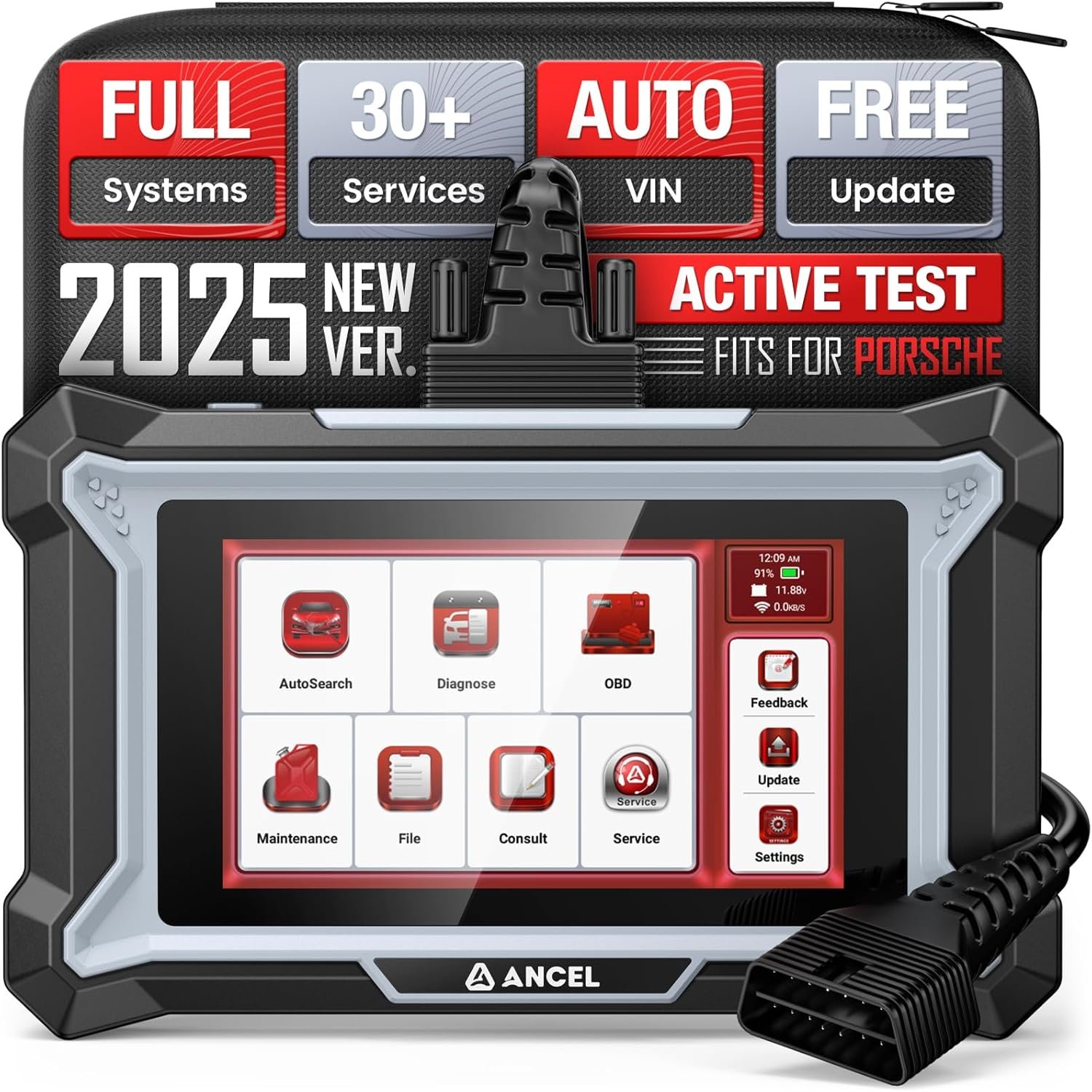 ANCEL DS160 OBD2 Scanner All System Diagnostic Tool 30 Reset ECU Coding Test - Image 7