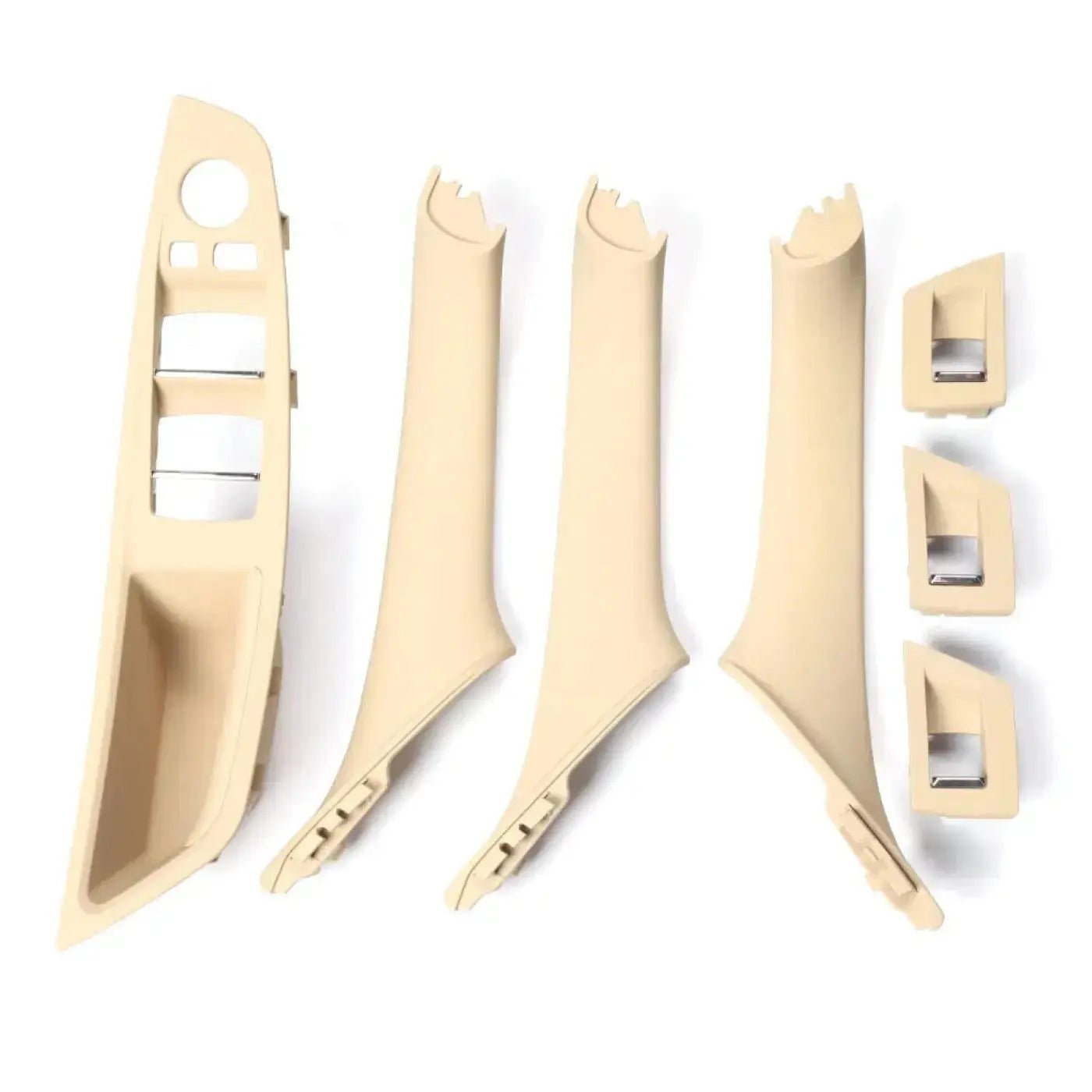 7pcs-bmw-5-f10-f11-f18-lhd-2010-2016-beige-full-interior-door-handle-trim-set-587 7Pcs BMW 5 F10 F11 F18 LHD 2010-2016 Beige Full Interior Door Handle Trim Set - Image 1