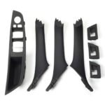 7Pcs BMW 5 F10 F11 F18 LHD 2010-2016 Black Full Interior Door Handle Trim Set