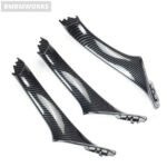 7Pcs BMW 5 F10 F11 F18 LHD Carbon Fiber Full Interior Door Handle Trim Set - Image 3