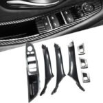 7Pcs BMW 5 F10 F11 F18 LHD Carbon Fiber Full Interior Door Handle Trim Set