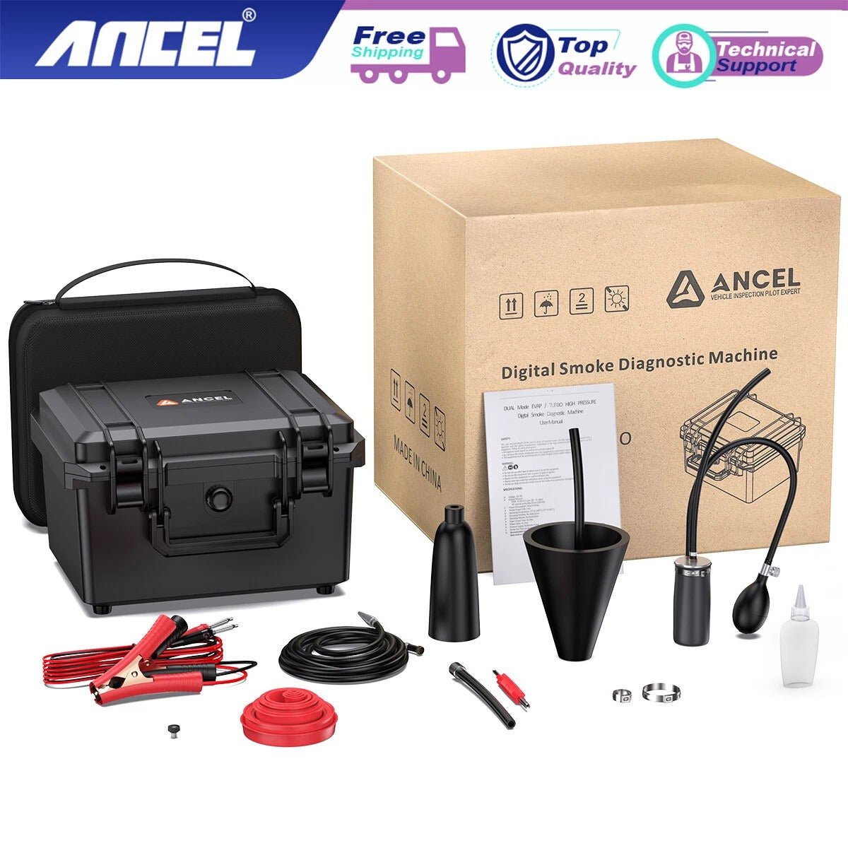 ANCEL L8000 EVAP Turbo Smoke Machine Dual Mode Leak Tester Diagnostic Tool - Image 18