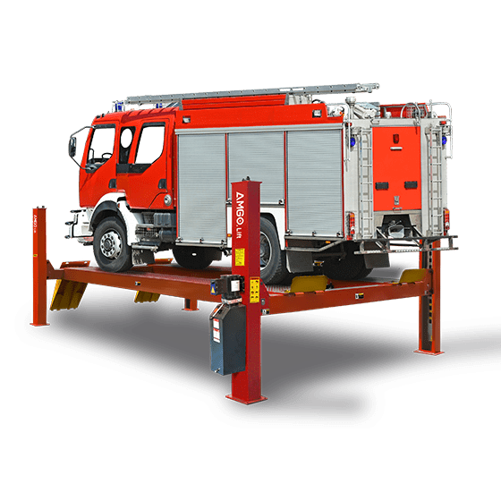 AMGO-PRO-30-With-Truck AMGO Heavy-Duty 30,000 lbs 4 Post Lift SKU PRO-30 - Image 1