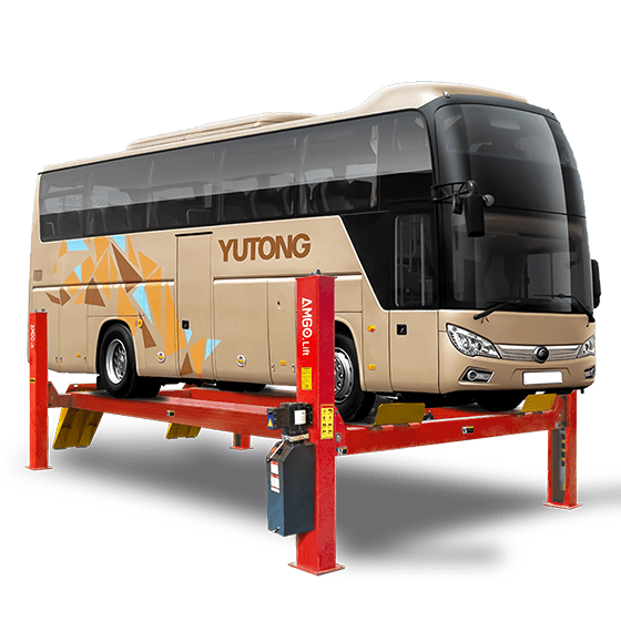 AMGO-PRO-40E-With-Bus AMGO 40,000 lbs 4 Post Lift, Extra Length SKU PRO-40E - Image 1