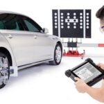 Autel ADAS Calibration Frame Standard Package Plus LDW Kit: Adjustable height, quick screw mechanism, OE accuracy, laser leveling, wheel clamps for precise alignment and ADAS calibration.