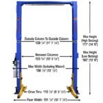 Atlas 12,000 lb 2 Post Lift, Extra Wide, Tall, ALI Certified SKU ATEAP-PVL12 - Image 3