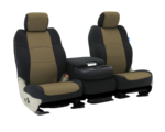 Custom Fit CR-Grade Neoprene Seat Cover - Tan with Black - Image 2