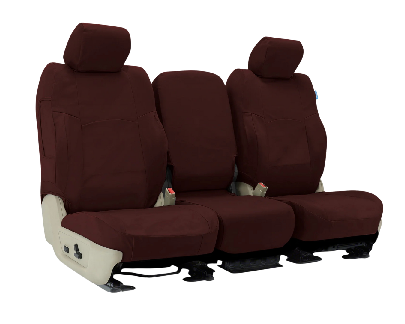 Custom-Fit-Polycotton-Drill-Seat-Cover-Wine-1 Custom Fit Polycotton Drill Seat Cover - Wine - Image 1