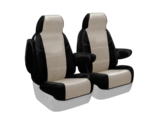 Custom Fit Premium Leatherette Seat Cover - Cashmere with Black - Image 2