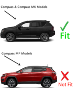 OE Privacy Driver Left Side Vent Window Vent Glass Compatible with Jeep Compass 2007-2016 Models/Compass MK 2017 Models - Image 2