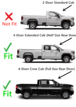 Passenger Right Side Front Door Window Door Glass Compatible with Chevrolet Silverado 2500/3500 2020-2024 & GMC Sierra 2500/3500 2020-2023 4-Door Models (Not For 1500) - Image 3