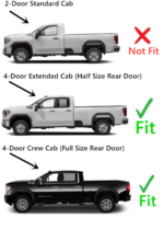 Driver Left Side Front Door Window Door Glass Compatible with Chevrolet Silverado 2500/3500 2020-2024 & GMC Sierra 2500/3500 2020-2023 4-Door Models (Not For 1500) - Image 3