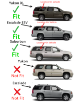Passenger Right Side Quarter Window Quarter Glass Compatible with Chevrolet Suburban/Cadillac Escalade ESV/GMC Yukon XL 2007-2010 Models - Image 3