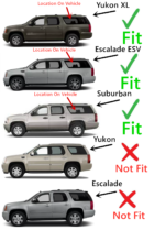 Driver Left Side Quarter Window Quarter Glass Compatible with Chevrolet Suburban/Cadillac Escalade ESV/GMC Yukon XL 2007-2014 Models - Image 2
