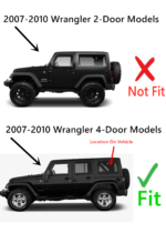 Driver Left Side Rear Quarter Window Quarter Glass Compatible with Jeep Wrangler 4 Door Utility 2007-2010 Models - Image 4