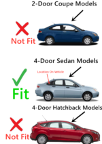 Passenger Right Side Rear Quarter Glass Quarter Window Compatible with Ford Focus 4 Door Sedan 2008-2011 Models - Image 2