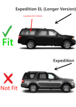 Stationary Passenger Right Side Quarter Window Quarter Glass Compatible with Ford Expedition EL Long Wheel Base 2008-2017 Models - Image 3