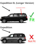 Stationary Driver Left Side Quarter Window Quarter Glass Compatible with Ford Expedition EL Long Wheel Base 2008-2017 Models - Image 3