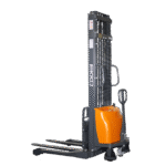 EKKO EA15A-138 3300lbs. Semi-Electric Straddle Stacker