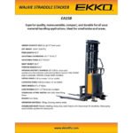 EKKO EA15B Semi-Electric Straddle Stacker 3300lbs. Cap., 119.4" Height - Image 4