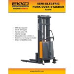 EKKO EA15C Semi-Electric Fork-Over Stacker 3300lbs. Cap., 119.3" Height - Image 3