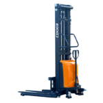 EKKO EA15D Semi-Electric Straddle Stacker 3300lbs. Cap., 138" Height - Image 2