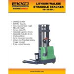 EKKO EB12E-98Li Lithium Iron Phosphate Straddle Stacker 72"Mast, 98" Lift - Image 4