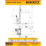 EKKO EB12E Full Powered Straddle Stacker 2640lbs. Cap., 119.4" Height - Image 4