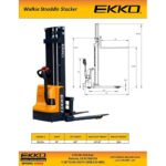 EKKO EB12EA Full Powered Straddle Stacker 3000 lb Cap., 145.67" Height - Image 5
