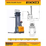 EKKO EB16EA Full Powered Straddle Stacker 4400 lb Cap., 216" Height - Image 7