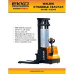 EKKO EB18E Full Powered Straddle Stacker 4000 lb Cap., 138" Height - Image 3
