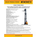 EKKO EB18E Full Powered Straddle Stacker 4000 lb Cap., 138" Height - Image 4