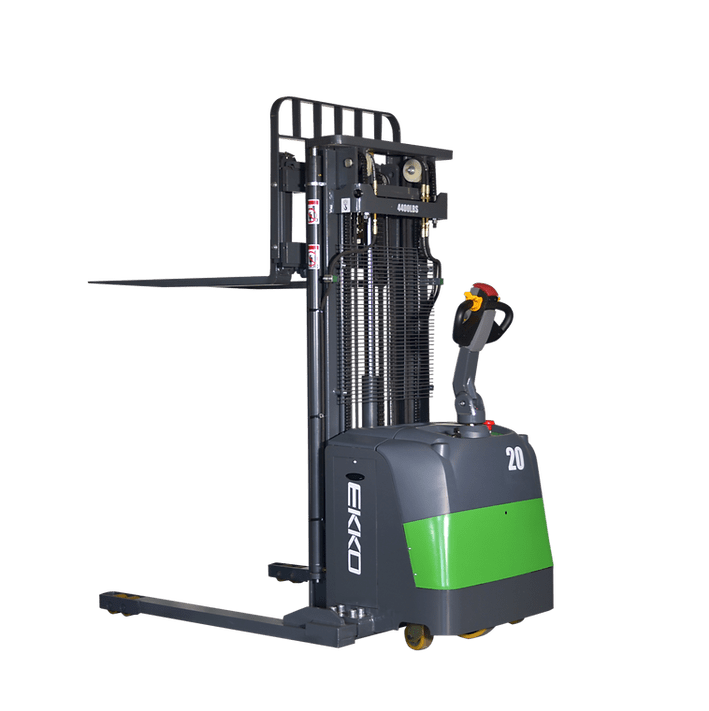 EKKO-EB20CS-216Li-Stacker EKKO EB20CS-216Li 4400 lb Lithium Electric Straddle Stacker - Image 1