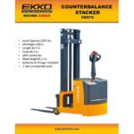 EKKO EK07S Counterbalance Walkie Stacker 1550lbs. Cap., 118" Height - Image 3