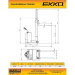 EKKO EK07S Counterbalance Walkie Stacker 1550lbs. Cap., 118" Height - Image 5