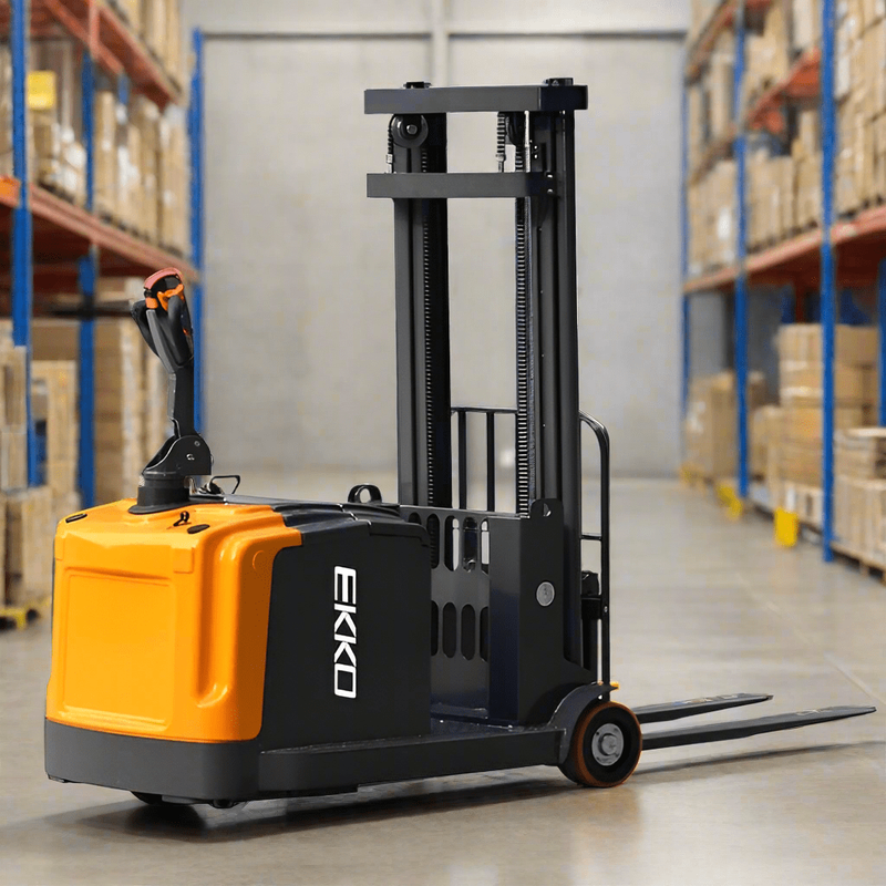 EKKO-EK14-138-Walkie_Stacker EKKO EK14-138 Counterbalanced Walkie Stacker 3300 lb Cap., 118" Height - Image 1