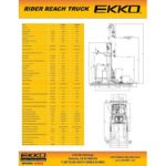 EKKO EK18RRL Stand-Up NA Reach Truck 4000 lb Cap., 196"Lift Ht. - Image 5
