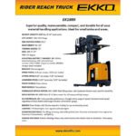 EKKO EK18RRL Stand-Up NA Reach Truck 4000 lb Cap., 196"Lift Ht. - Image 4