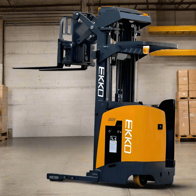 EKKO-EK18RRL-Stand-up-Reach-Truck EKKO EK18RRL Stand-Up NA Reach Truck 4000 lb Cap., 196"Lift Ht. - Image 1