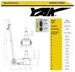 ESCO 92005 Yak 22-44 Ton Portable Air Hydraulic Jack - Image 3