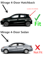 Back Tailgate Window Heated Back Glass Compatible with Mitsubishi Mirage 4 Door Hatchback 2014-2024 Models - Image 4