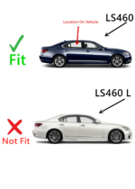 Passenger Right Side Rear Door Window Door Glass W/ 2x5mm Clip Compatible with Lexus LS460 2007-2017 Models (Not For LS460 L) - Image 2